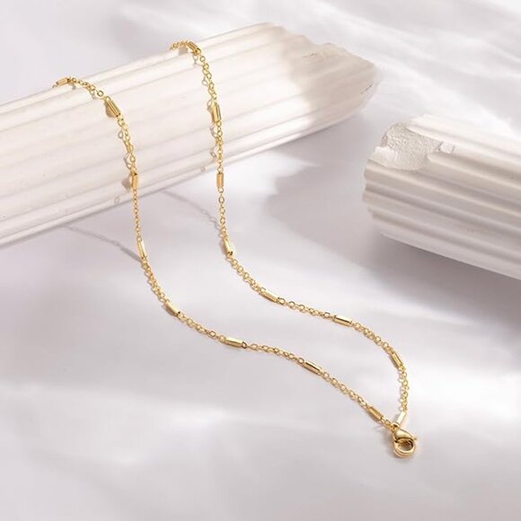 Ankle Bracelets 4K Gold Plated Anklets Layered Cuban Link Chain Waterproof - Picture 1 of 5